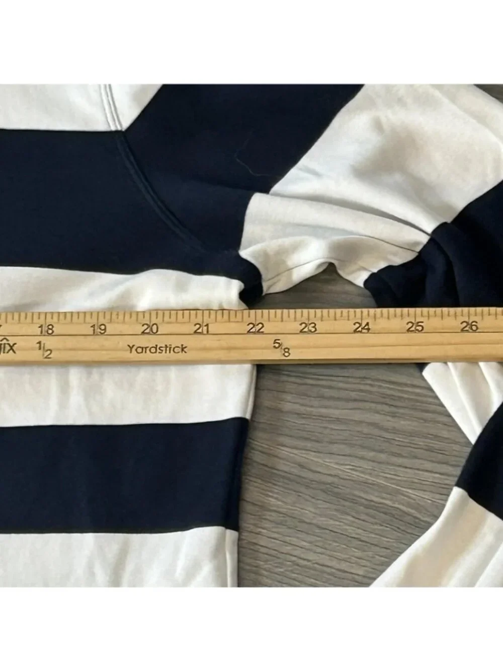 Banana Republic Luxury Touch Polo Shirt Mens XL Navy Rugby Stripe Long Sleeve